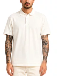 Camiseta Polo Masculina Freesurf Cool Manga Curta - Off White
