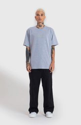 Camiseta Unissex Baw Box Logo Manga Curta Estampada - Mescla