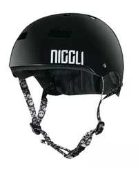 Capacete Pro Niggli Model Italo Pernarrubia - Preto Brilho