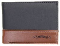 Carteira Session Brand Double Star - Preto/Marrom Brilhoso