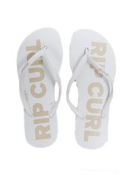 Chinelo Feminino Rip Curl Classic Surf - Branco/Salmão 