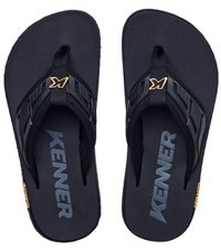 Chinelo Kenner Kivah Preto/Dourado