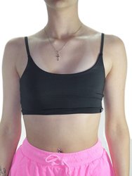 Cropped Feminino Santta Maré Lycra - Preto