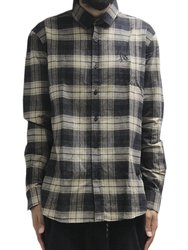 Flanela Masculina Plano C - Preto/Khaki