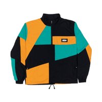 Jaqueta Masculina High Quarter Zip Block - Preto/Laranja - Home