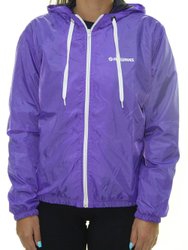 Jaqueta Feminina Flo Waves Icon Manga Longa Quebra Vento - Roxo