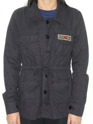 Jaqueta Feminina Juicy Parca Manga Longa Aberta - Preto