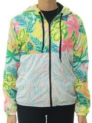 Jaqueta Feminina Loveboard Impermeavel Com Recortes - Floral