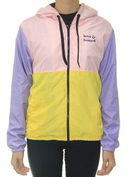 Jaqueta Feminina Loveboard Impermeavel Com Recortes - Multicores