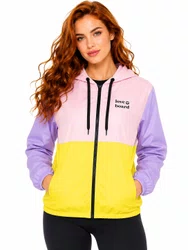 Jaqueta Feminina Loveboard Impermeavel Com Recortes - Multicores