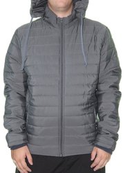 Jaqueta Masculina Session Bomber Com Touca 04 - Cinza Escuro