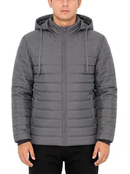 Jaqueta Masculina Session Bomber Com Touca 04 - Cinza Escuro