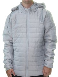 Jaqueta Masculina Session Bomber Com Touca 05 - Cinza Claro