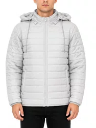 Jaqueta Masculina Session Bomber Com Touca 05 - Cinza Claro