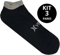 Kit 3 Meias Unissex Invisivel Surf - Multicores