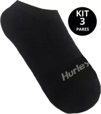 Kit 3 Meias Unissex Invisivel Surf - Preto