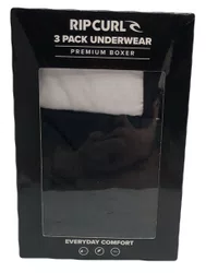 Kit Cueca Rip Curl Boxer Cotton - Preto/Branco