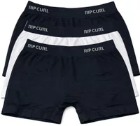 Kit Cueca Rip Curl Boxer Cotton - Preto/Branco