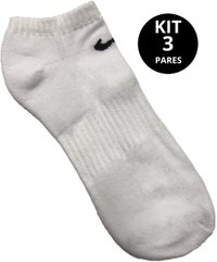 Kit Meia Nike Everyday Cush Low 3 Pares - Branco