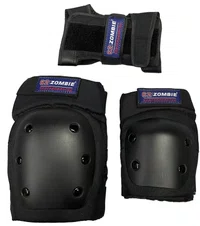 Kit Proteção 62 Zombie Skateboarding Joelheira/Cotoveleira/Wrist Guard - Preto