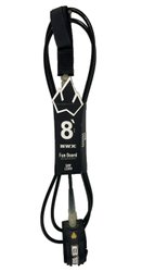 Leash De Surf Banana Wax Fun Board 8 Pés - Preto