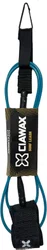 Leash para Surf Ciawax 6 Pés Pro Free 2 Distorcedores - Preto/Petroleo