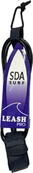 Leash PRO SDA para Prancha de Surf Competição 6 Pés 2 destorcedores - Preto