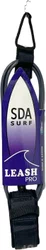 Leash PRO SDA para Prancha de Surf Competição 6 Pés 2 Distorcedores - Preto/Chumbo