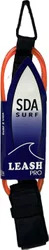 Leash PRO SDA para Prancha de Surf Competição 6 Pés 2 Distorcedores - Preto/Laranja