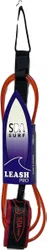 Leash SDA para Prancha de Surf Regular 6 Pés 2 Distorcedores - Vermelho