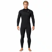 Long John Mormaii Kombat 3/2 mm Chest Zip Vedado 4x mais flexível - Preto