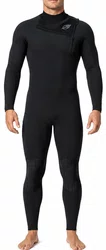 Long John Mormaii Kombat 3/2 mm Chest Zip Vedado 4x mais flexível - Preto