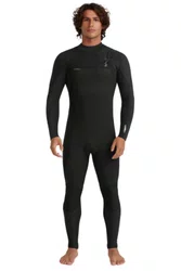 Long John O'Neill Hyperfreak Chest Zip 4/3 mm CZ Full - Black/Black