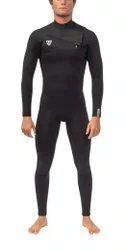 Long John Vissla 7 Seas Comp 3-2MM Full Chest Zip - Preto