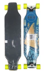 Longboard Tilt 160MM Free Hibisco Montado - Multicores