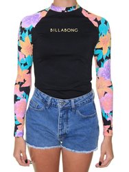 Lycra Feminina Billabong M/C Tropic Time Manga Longa - Preto