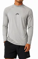 Lycra Masculina Rusty Para Surf Manga Longa - Cinza