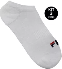 Meia Fila Cano Invisível Kit/3 Pares Masculino Sport Group - Branco