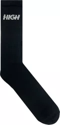 Meia High Unissex LogoTipo Cano Longo Algodão - Preto