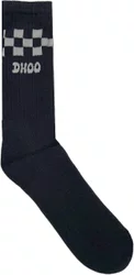 Meia Masculina Dhoo Cheker Algodão - Preto
