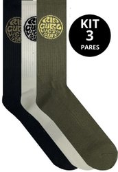 Meia Rip Curl Unissex Premium Cano Longo Kit c/3 - Multi Color
