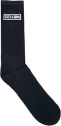 Meia Unissex Session Cano Alto Logo - - Preto