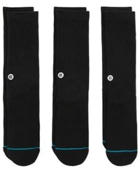 Meia Stance Icon 3 Pack - Preto