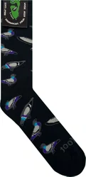 Meia Unissex Gnarly Birds Cano Longo Algodão Macio - Preto