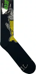 Meia Unissex Gnarly Bong Cano Longo Algodão Macio - Preto