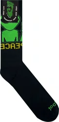 Meia Unissex Gnarly Ets Cano Longo Algodão Macio - Preto