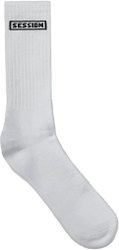 Meia Unissex Session Cano Alto Logo - Branco
