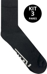 Meia Vans Unissex Ankle Camo Médio Kit c/3 - Preto