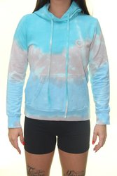 Moletom Feminino Freesurf Especial Tie Dye Manga Longa - Tie Dye/Azul