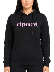 Moletom Feminino Rip Curl North Fleece Manga Longa com Capuz - Preto